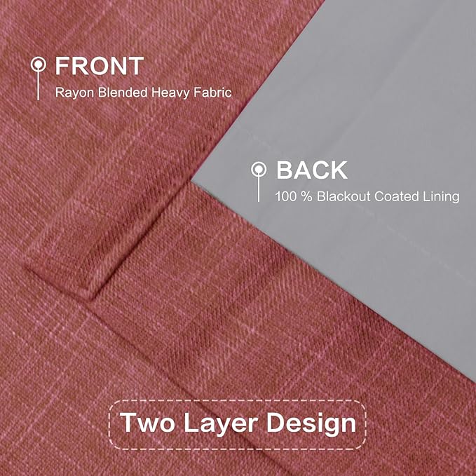 IVAPUPU Linen Pinch Pleated 100% Blackout Curtains - Image 4