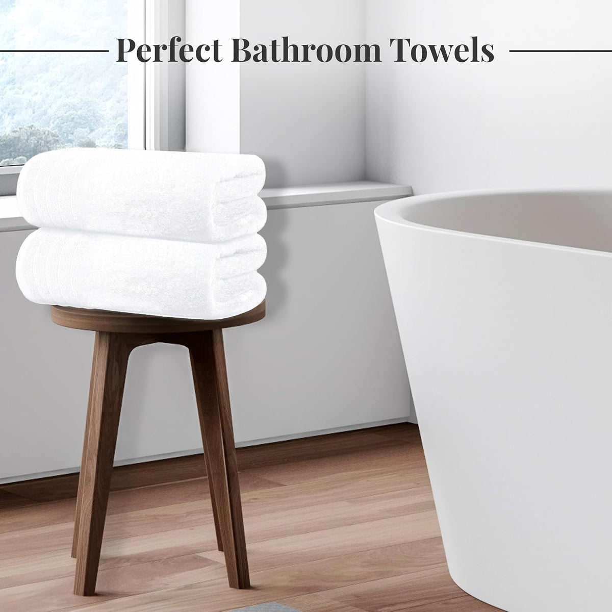 tens towels 4 piece extra large bath towels, side view