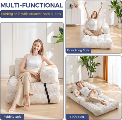 maxyoyo folding sofa bed, convertible chair bed with, close-up detail
