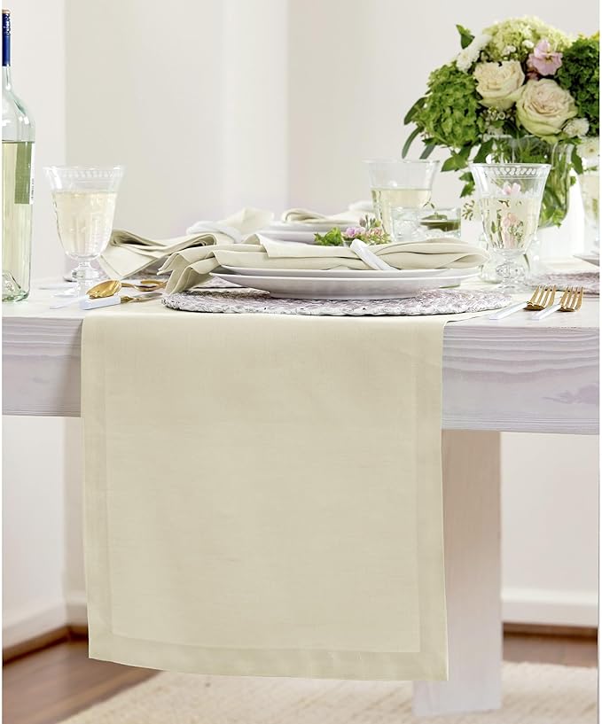 Solino Home Linen Birch Table Runner 48 Inches - Image 2