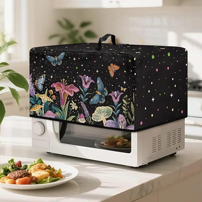 Microwave Oven Cover, Butterfly Heat-Resistant Polyester Machine Protector - Image 3