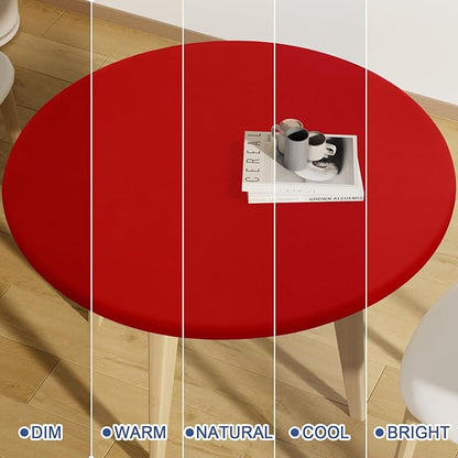Round Spandex Christmas Tablecloth, Elastic Fitted Waterproof Tablecloths - Image 7
