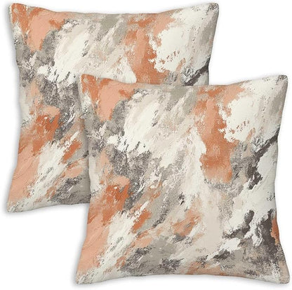 Throw Pillow Covers 18x18 Set of 2, Modern Abstract Cushion Covers, Decorative by Unknown