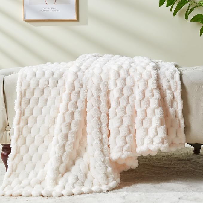 NEWCOSPLAY Super Soft Throw Blanket Ivory Premium Silky Flannel Fleece 3D - Image 6