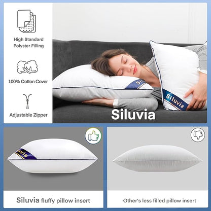 Siluvia Decorative 18x18 Pillow Inserts Set of 4 - Image 3