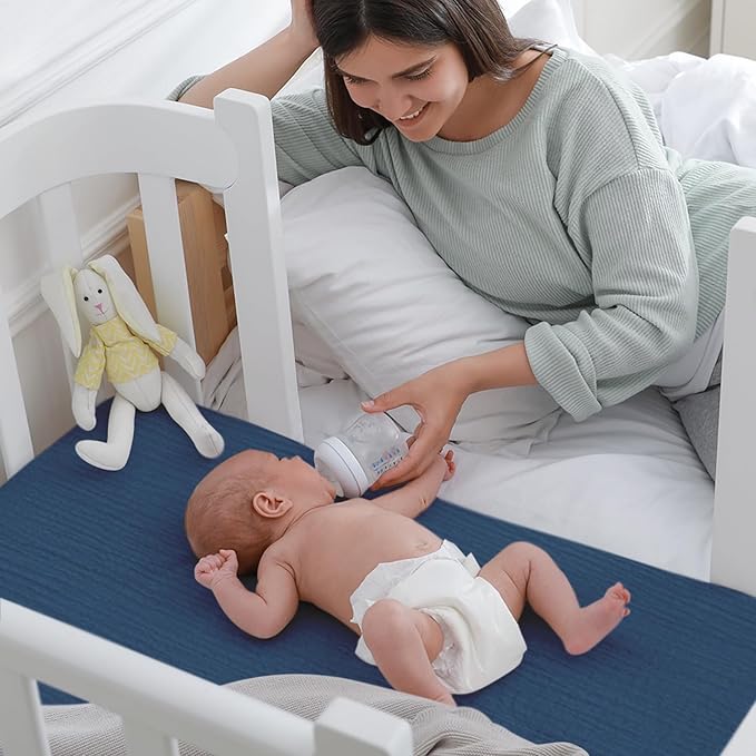 Muslin Bassinet Fitted Sheets, 2 Pack - Image 3