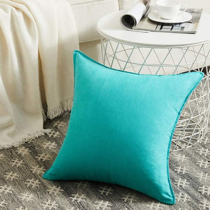 Fancy Homi 2 Packs Premium Faux Suede Decorative Throw Pillow Covers, Super - Image 2