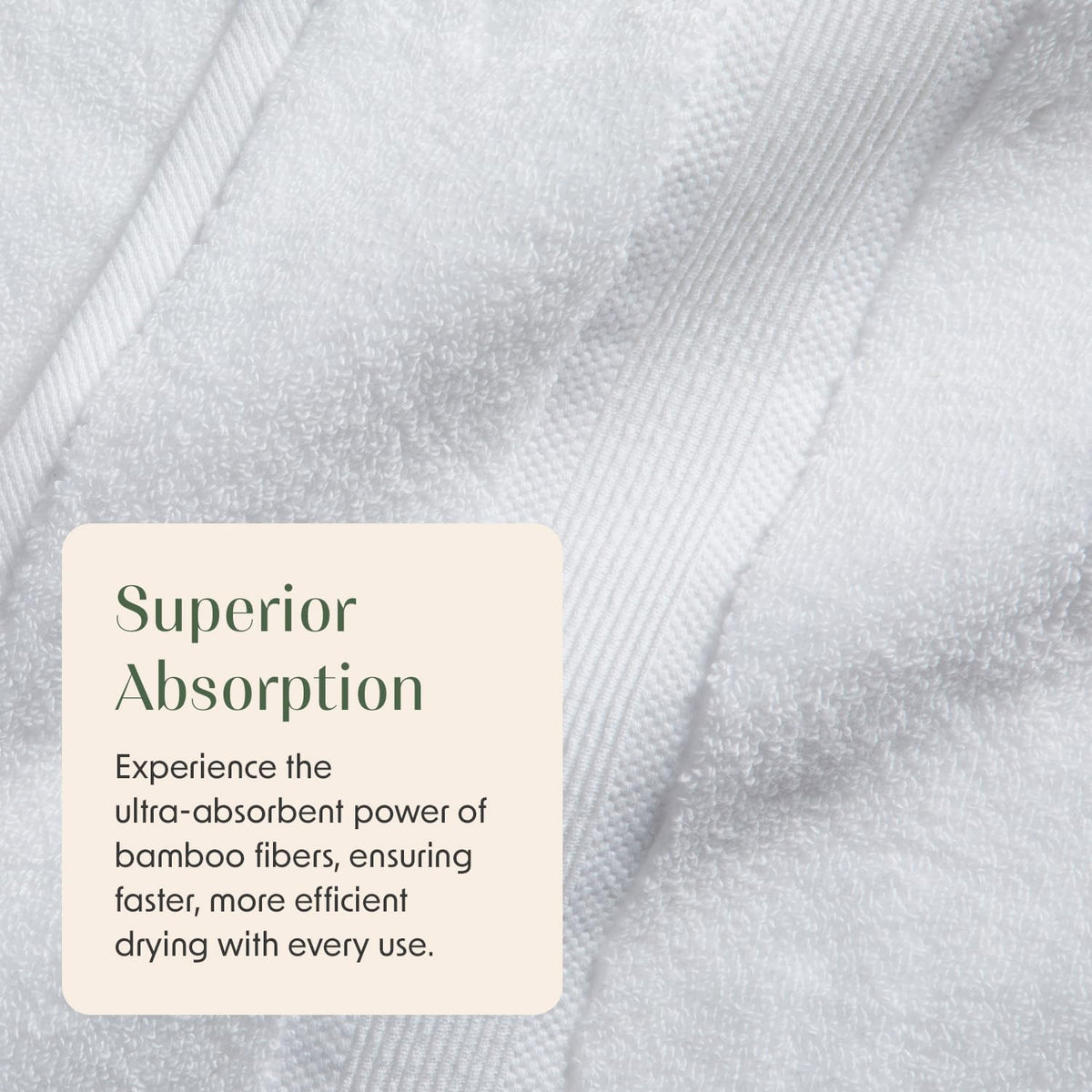 springtree home luxury bamboo rayon bath towel set, front angle view