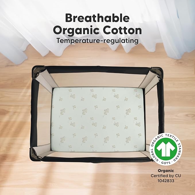 2-Pack Mini Crib Sheets Fitted - Image 2
