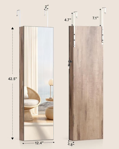 nicetree mirror jewelry cabinet, full length mirror, wall on a desk or shelf