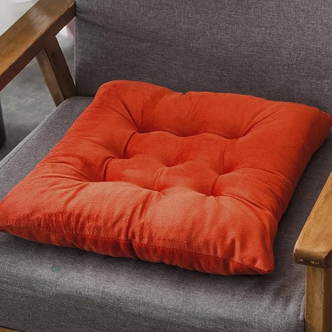 Set of 4 Square Chair Pads Indoor Seat Cushions Pillows - Image 6
