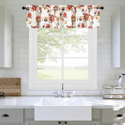 Leeva Farmhouse Floral Linen Valances - Image 3