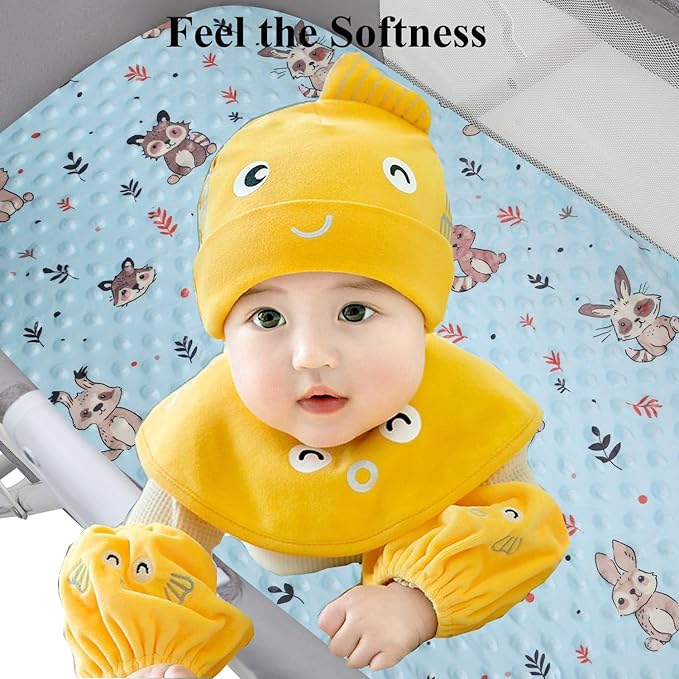 Dot Bassinet Sheet Set 2 Pack Stretch Fitted Cradle Sheets, Ultra Soft - Image 4