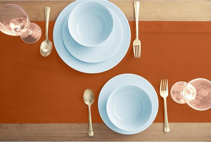 Solino Home Cotton Linen Cinnamon Table Runner 90 Inches Long - Image 3