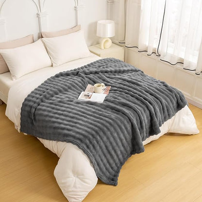 YUSOKI Luxury 3D Bubble Throw Blanket 3.1lb, All Ages, Home Decoration by YUSOKI