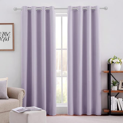 HOMEIDEAS Lilac Blackout Curtains by HOMEIDEAS