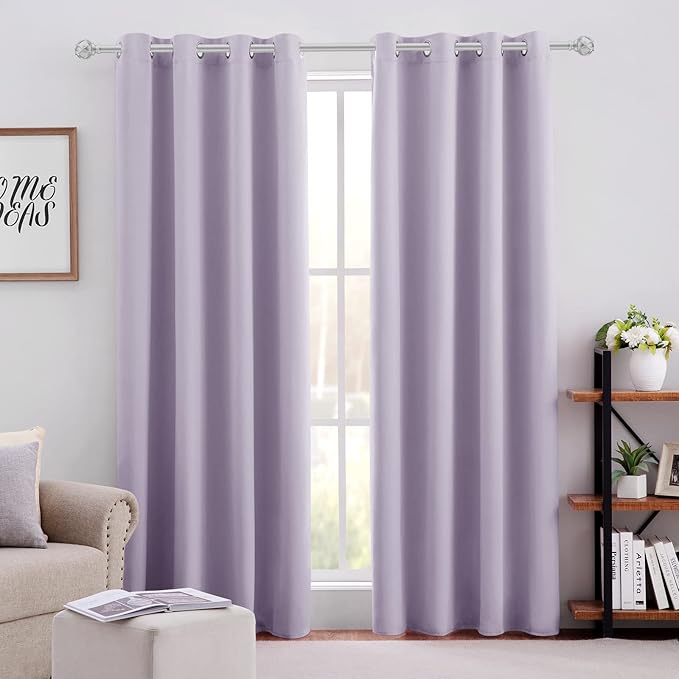 HOMEIDEAS Lilac Blackout Curtains by HOMEIDEAS