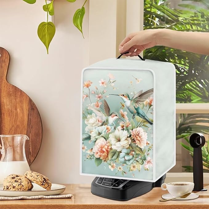 Coffee Maker Covers, Hummingbird Floral Coffee Machine Dust Covers - Image 3