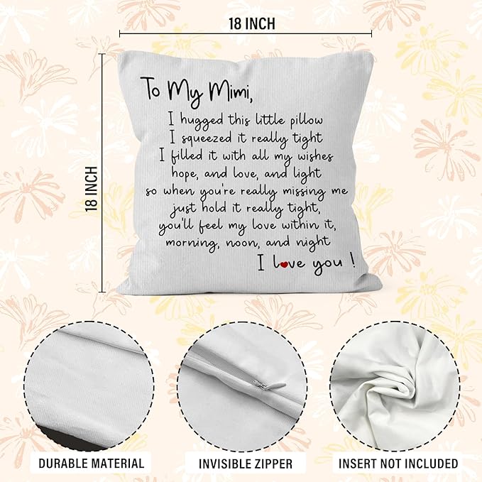 Mimi Gifts Throw Pillow Covers 18x18, Gifts - Image 7