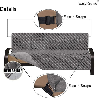 Easy-Going Futon Sofa Slipcover Reversible Armless, Furniture Protector Couch - Image 3