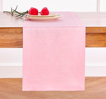 Solino Home Linen Pink Lemonade Table Runner 144 Inches Long by SolinoHome