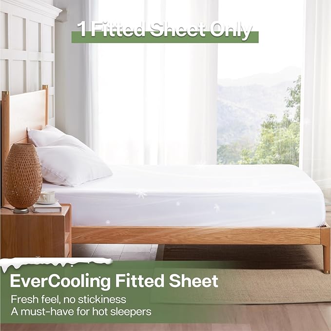 MR&HM King Fitted Sheet Only, Ultra-Soft Rayon Derived from Bamboo & Polyester - Image 3