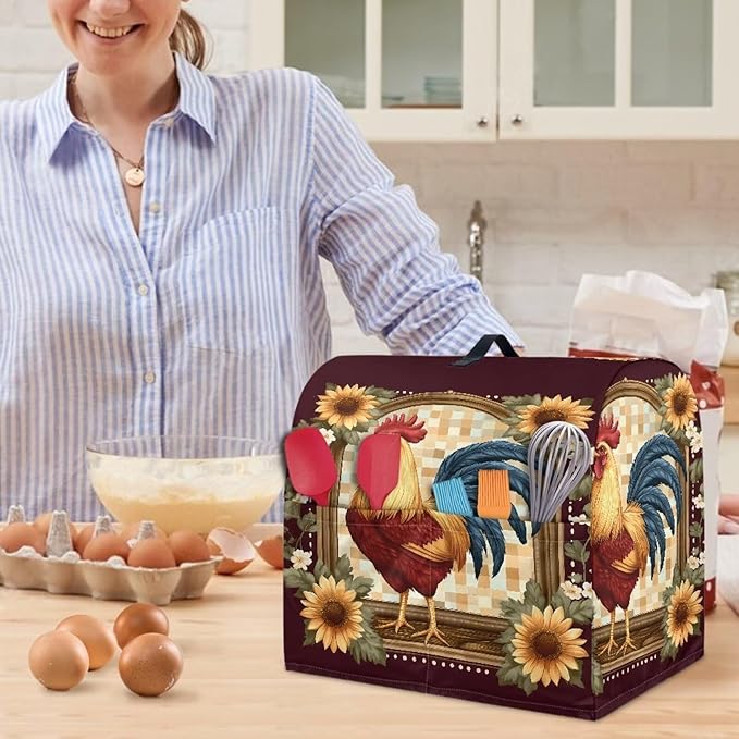 Rooster Sunflower Mixer Covers Washable Stand Mixer Dust Covers Fit Kitchen Aid - Image 5