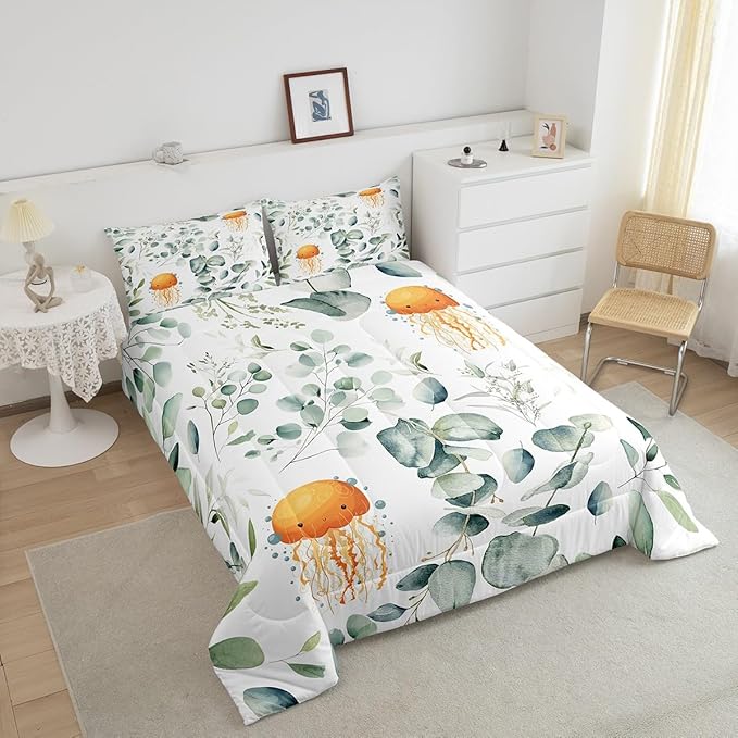 Erosebridal Kawaii Jellyfish Bedding Queen Size - Image 4