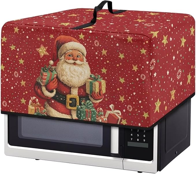 Microwave Oven Cover, Christmas Santa Claus Anti-Scratch Deep Fryer Cover by Unknown