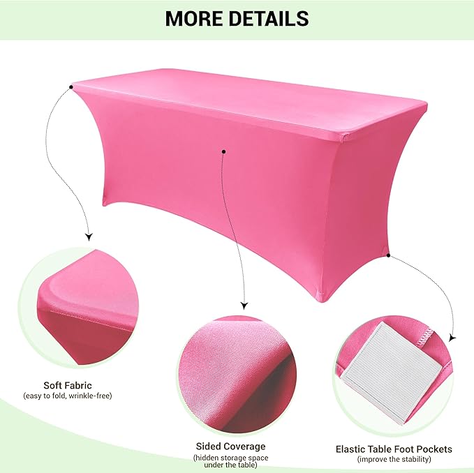 Obstal 8Ft Stretch Spandex Table Cover - Image 3