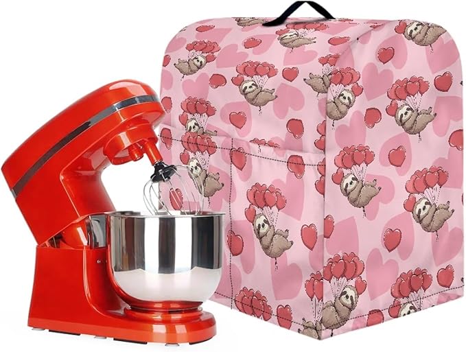 Funny Sloth with Hearts Mixer Cover Stand Mixer Dust Proof Covers with Handle - Image 3