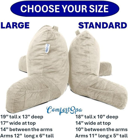 ComfortSpa Reading Pillow for Bed Adult Size, Back Rest Pillow - Image 5