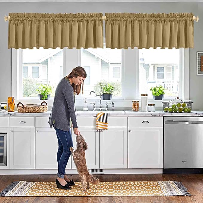 Khaki Window Valances & Toppers by HighQualityCurtains