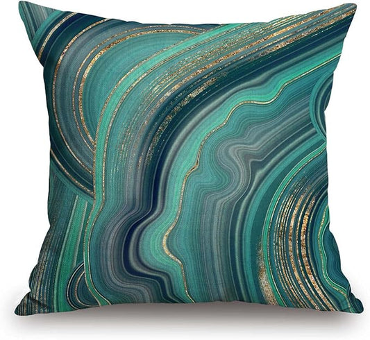 TSSOHU Throw Pillow Cover 18x18 Inch Luxury Green Marble Home Decor Pillowcas by TSSOHU
