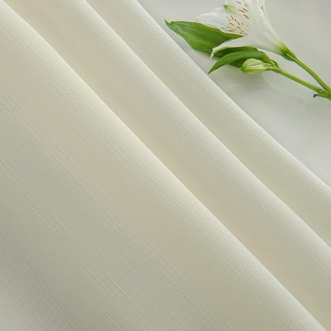 maxmill Slubby Texture Tablecloth Water Resistance Antiwrinkle Spillproof Soft - Image 8