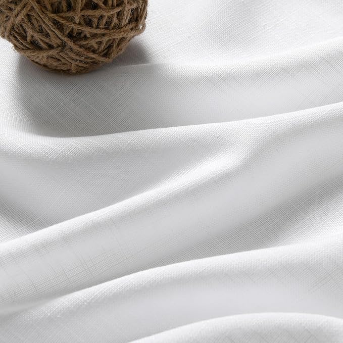 Nanspring White Extra Long Curtains 2 Panels Set 116 Inches Long - Image 6