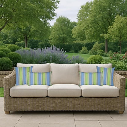 RSH DECOR: Sunbrella Square Throw Pillows Set of 4 | 24" x 24" | Water and - Image 2