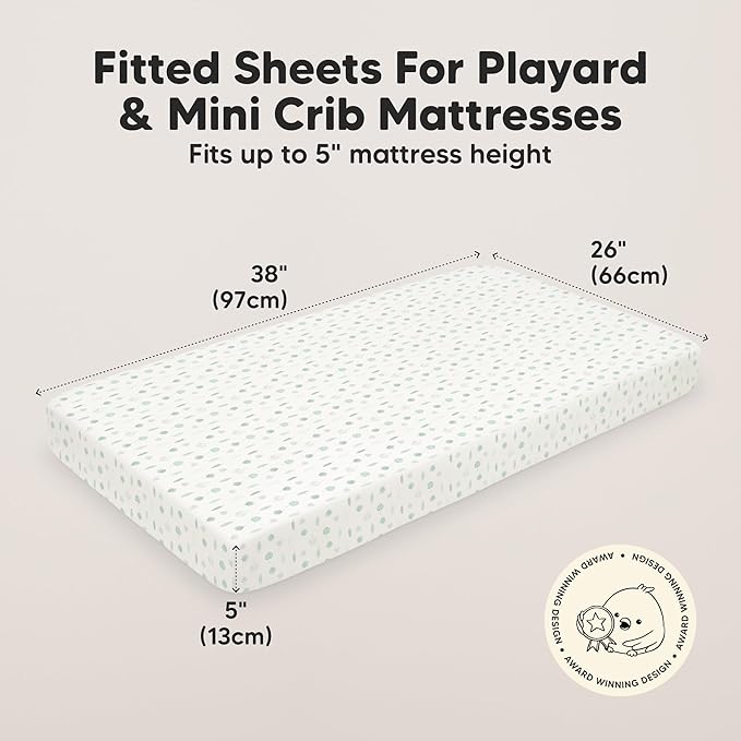 2-Pack Mini Crib Sheets Fitted - Image 3