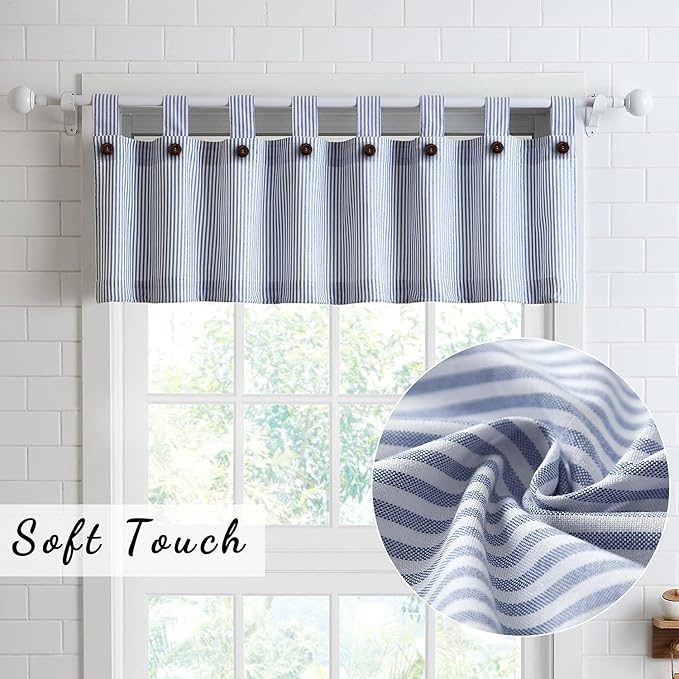 July Joy Cotton Vanlance Curtains 18 Inches Long Country Kitchen Curtains Tab - Image 5