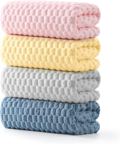redkiss 4 pack microfiber bath towels, quick dry, main product view