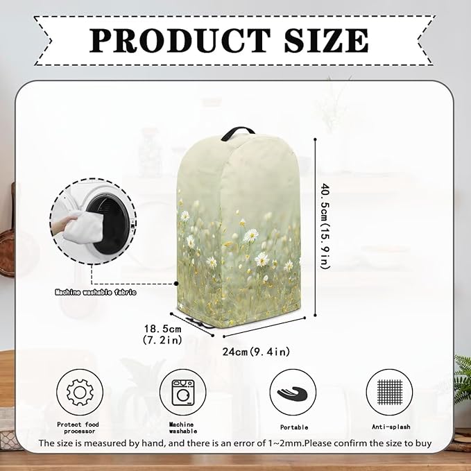 Daisy Floral Green Blender Cover - Image 6