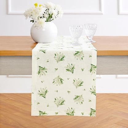 Solino Home Lily Floral Print Table Runner 90 Inches Long by SolinoHome