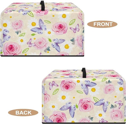 Microwave Universal Oven Dust Cover, Butterfly Rose Foldable Dust Cover - Image 5