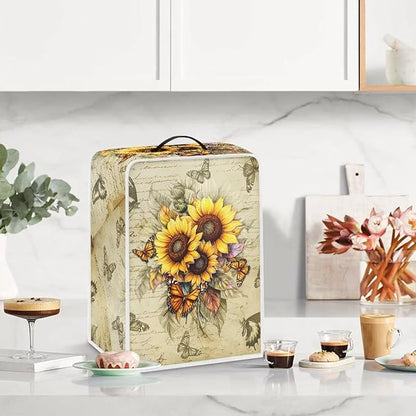 Mumeson Butterfly Sunflower Coffee Maker Cover, Universal Waterproof and - Image 3