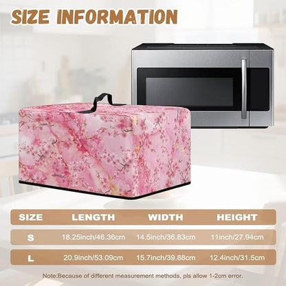 Microwave Oven Cover, Marble Flower Dustproof Machine Protector Decorative - Image 6