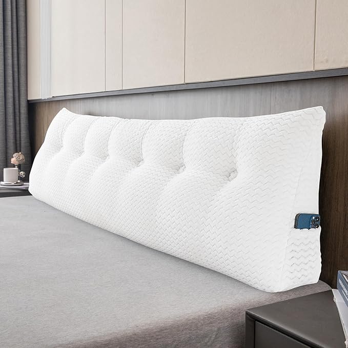 Large Bolster Triangular Headboard Wedge Backrest Positioning Support Bed Rest by ZOEMO