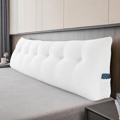 Large Bolster Triangular Headboard Wedge Backrest Positioning Support Bed Rest by ZOEMO