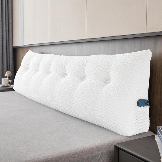 Large Bolster Triangular Headboard Wedge Backrest Positioning Support Bed Rest by ZOEMO