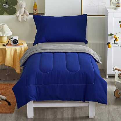 4 Pieces Toddler Bedding Set Ultra Soft and Breathable Toddler Comforter Sheet - Image 2