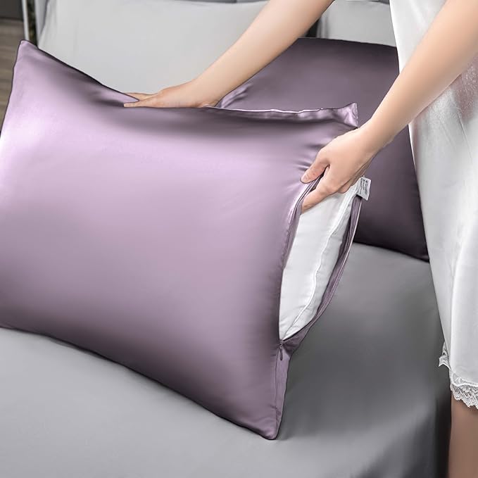 Mulberry Silk Pillowcase for Hair and Skin, Cooling Silk Pillow Case - Image 5